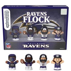 Fisher-Price Little People x Baltimore Ravens Four-Piece NFL Collector Set NEW